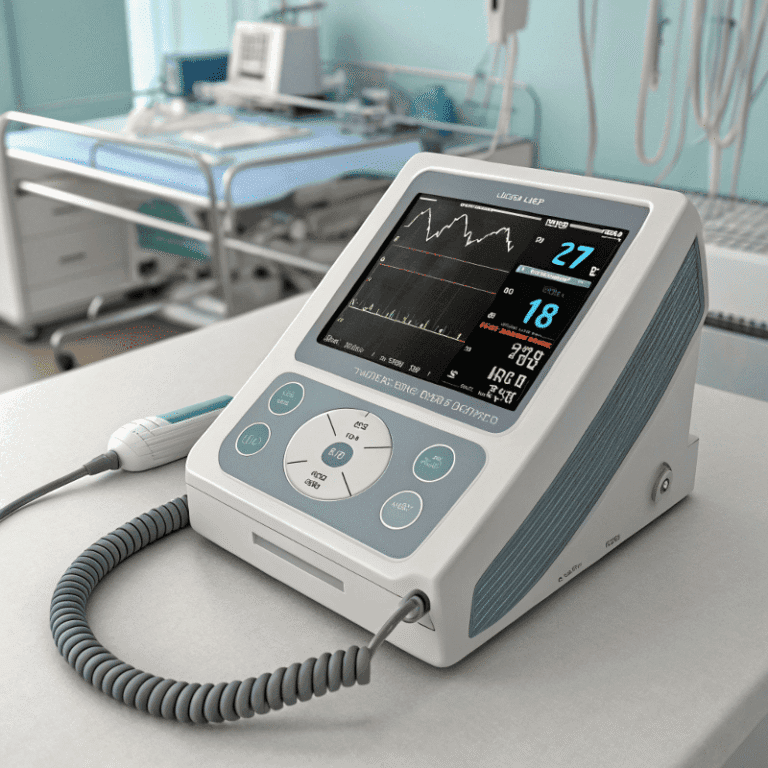 Ultrasonic fetal heart rate monitor power supply