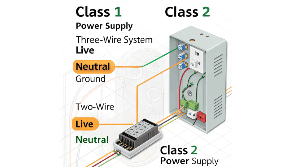 what is class 1 and class 2 power supply