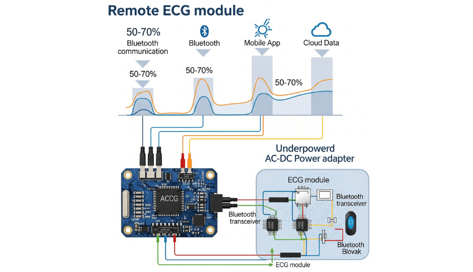 how does adapter power rating affect remote ecg function