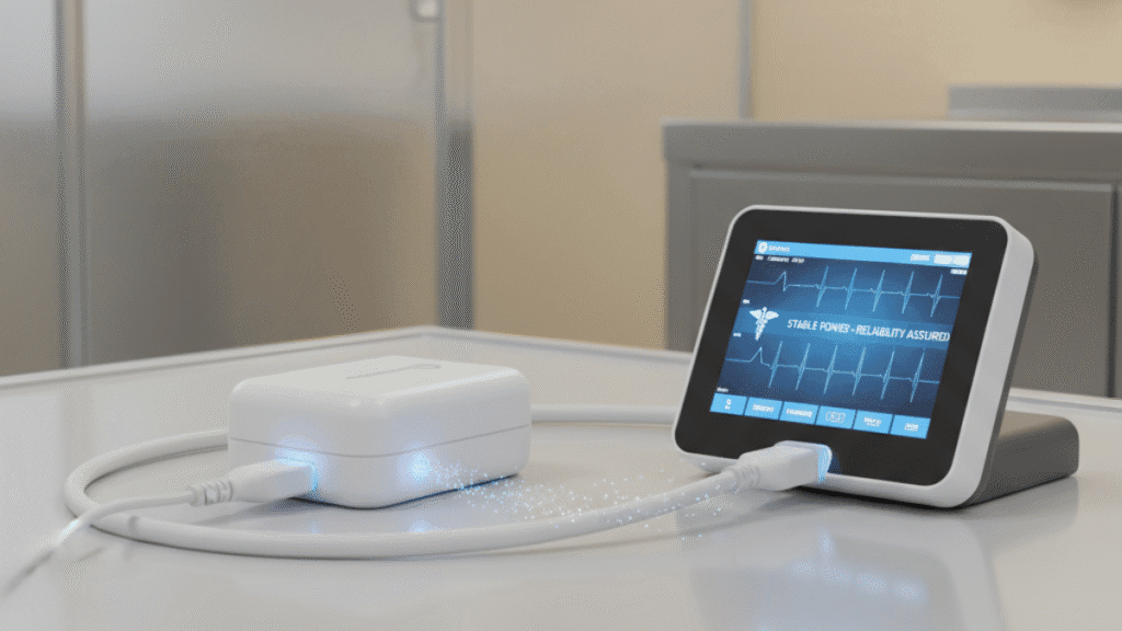 Why does a power adapter affect device stability?