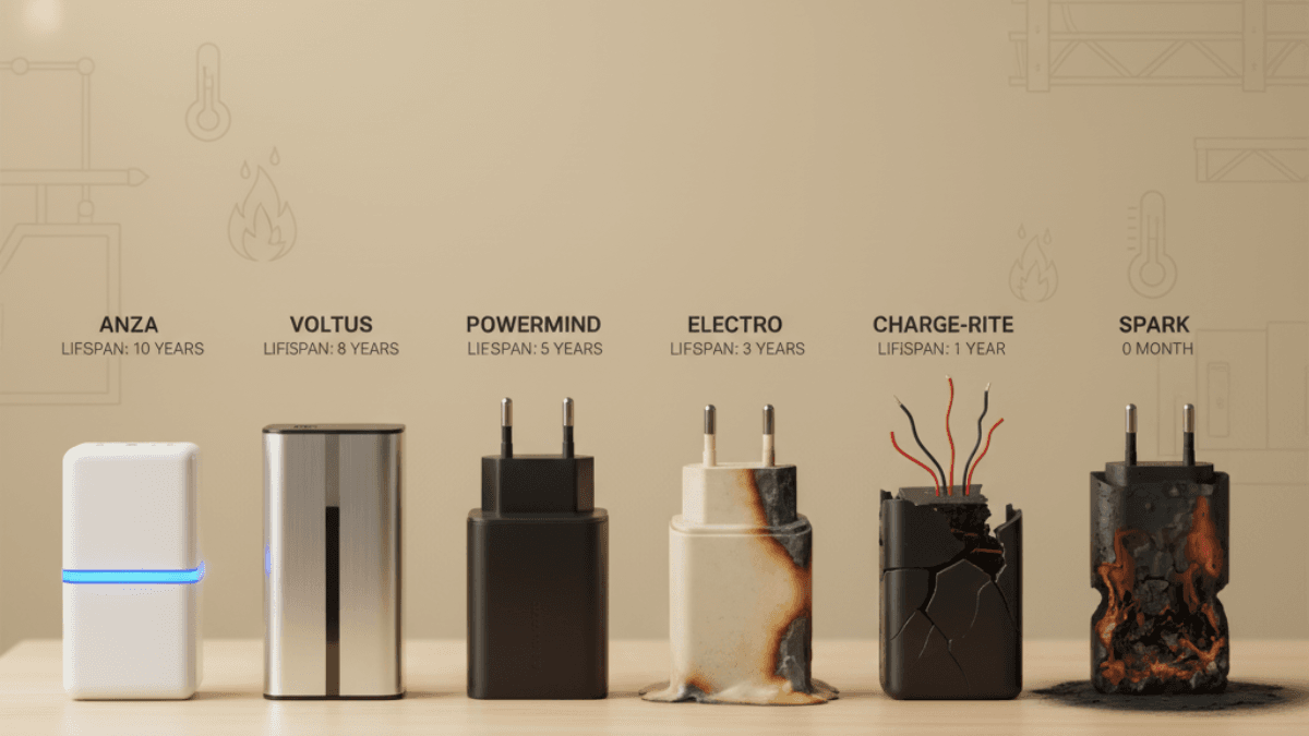 What determines the lifespan of a power adapter?