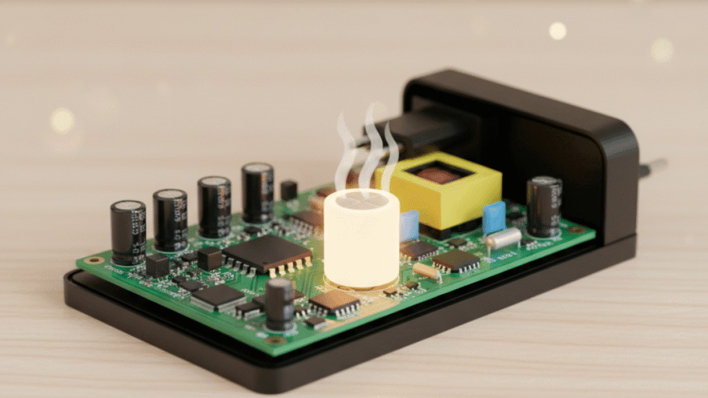 What determines the lifespan of a power adapter?