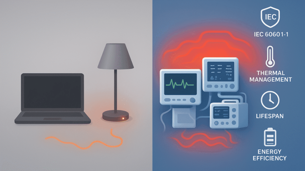 standby power consumption of medical power supplies