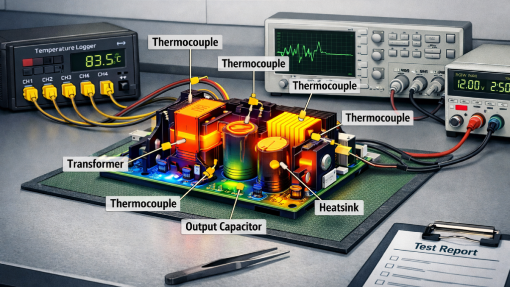 ac dc power supply Thermal validation section