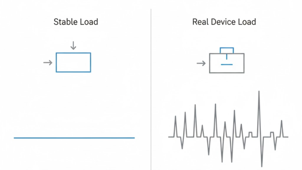 Load Testing vs. Actual Application Load Comparison Chart