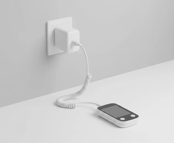 Stable medical AC-DC power supply for blood glucose meters