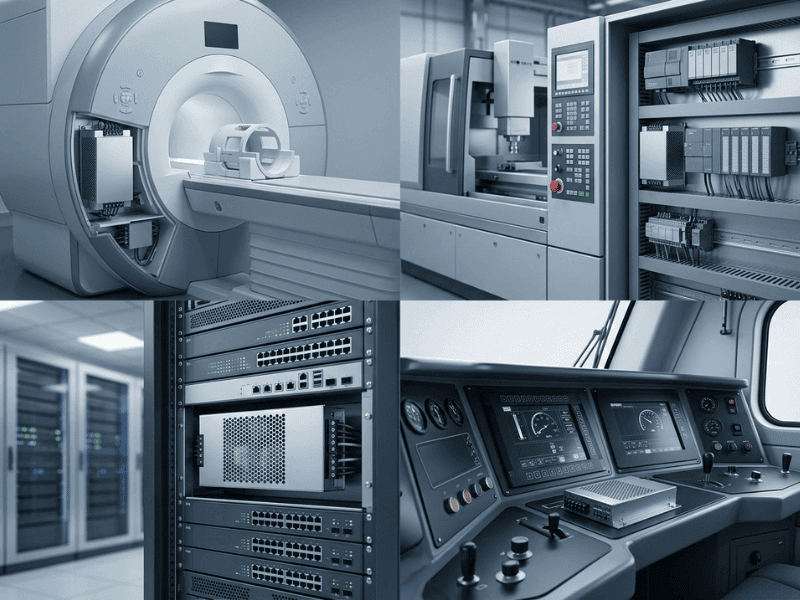 AC DC brick power supply applications in medical, industrial, telecom, and transportation equipment AC DC brick power supply applications in medical, industrial, telecom, and transportation equipment