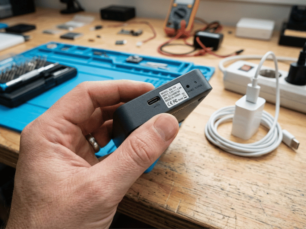 Checking device input label