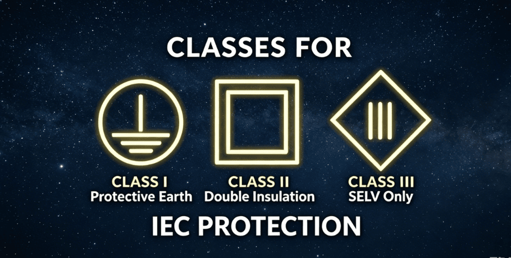 IEC Protection Classes for Power Supplies Class I vs Class II vs Class III
