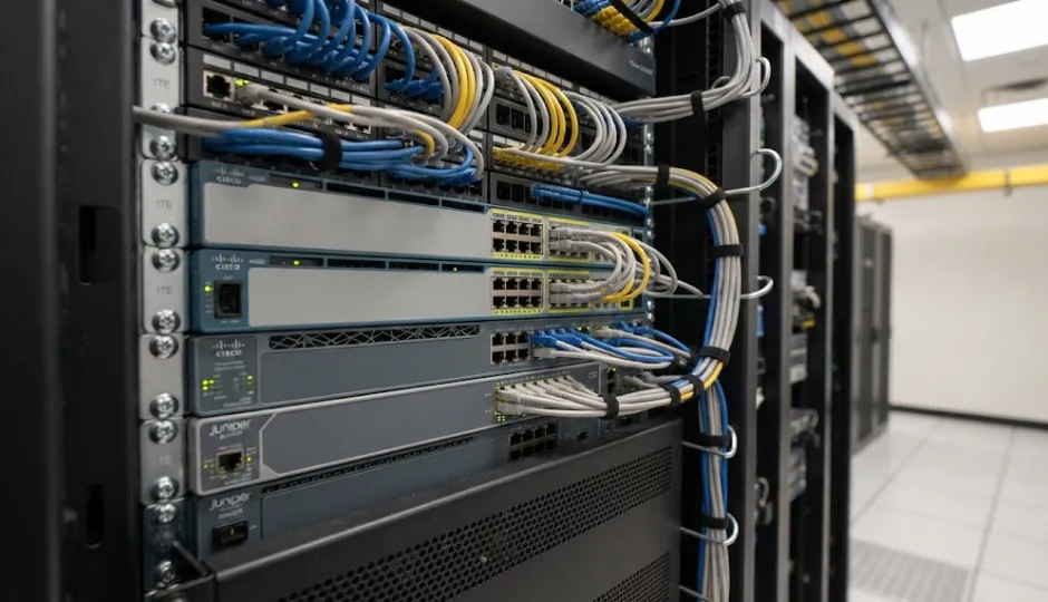 Industrial ITE power supply applications in 5G telecommunication and PoE++ networking equipment within a 1U chassis integration.