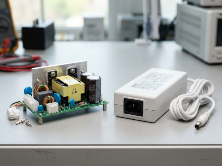 Open frame and desktop medical power supplies side by side