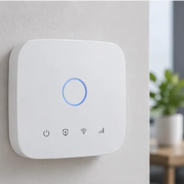 Smart alarm hub using an internal 5V power supply for security systems