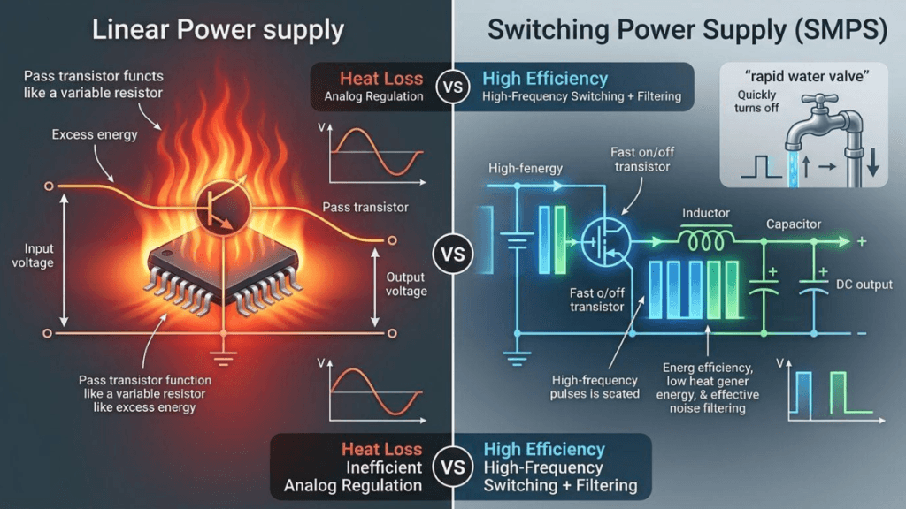 linear power supply vs switching power supply linear power supply vs switching power supply
